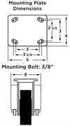 Hamilton 8" Ergo-Glide Polyurethane Cast Iron Wheel Swivel Caster - 620 lbs Load Capacity, Spring Loaded, 1/2" Sealed Precision Ball Bearings - S-SPWH-8SPB-1 Hamilton