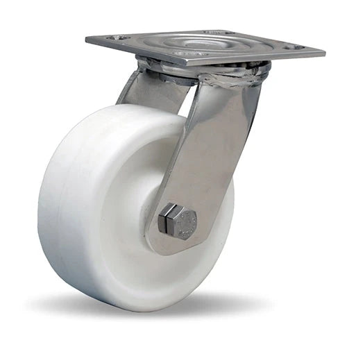 Hamilton 650 lbs Stainless Steel Swivel Caster - 5"x2" Aqualite Polyolefin Wheel with Delrin Bearing Hamilton