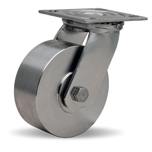 Hamilton S-STA-5S Stainless Steel Swivel Caster - 800 lbs. Capacity, 5x2" Stainless Wheel with 3/4" Plain Bore Hamilton