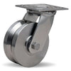 Hamilton 800 lbs. Load Capacity Stainless Steel Swivel Caster - 5"x2" V-Grooved Wheel with 1/2" Precision Ball Bearings - S-STA-5SVB CasterHQ