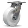 Hamilton 6x2-inch Stainless Steel Swivel Caster - 750 lbs Load Capacity with Aqualite Polyolefin (75D) Wheel & 3/4" Delrin Bearing Hamilton