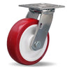 Hamilton 800 lbs Load Capacity Stainless Steel Swivel Caster - 6" x 2" Poly-Tech Polyurethane Wheel, 3/4" Delrin® Bearing - S-STA-6NFZ CasterHQ