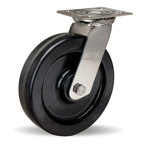 Hamilton 800 lbs Stainless Steel Swivel Caster S-STA-8PZ with 8x2" Plastex Phenolic Wheel & 3/4" Delrin Bearing Hamilton