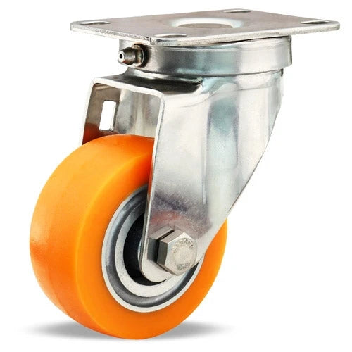 S-STL-3EMB Hamilton Stainless Steel Swivel Caster - 3" Ergo-Tech Donut Tread - Polyurethane on Aluminum Wheel - Precision Sealed Bearing Hamilton