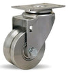 Hamilton Stainless Steel Swivel Caster - 3" x 1 3/8" V-Grooved Wheel - 325 lbs. Load Capacity - 1/2" Precision Ball Bearings - S-STL-3SVB Hamilton