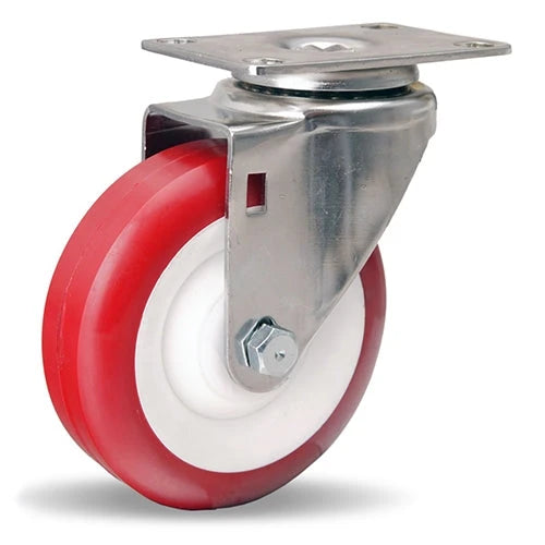 S-STL-4NFZ Hamilton Stainless Steel Swivel Caster - 4" Poly-Tech Wheel with Delrin Bearing - Durable & Industrial Grade Hamilton