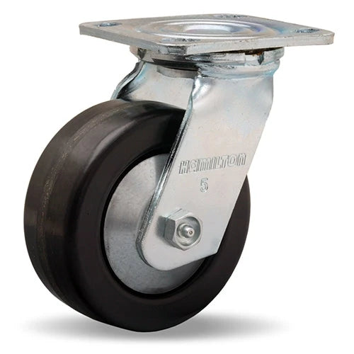 Hamilton S-TG-5P Thread Guard Swivel Caster - 5x2 Inch Plastex Phenolic Wheel with 3/4" Straight Roller Bearing for Industrial Use Hamilton