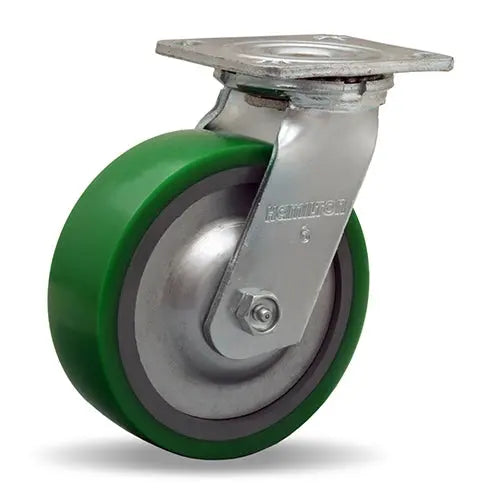 Hamilton S-TG-6DB Thread Guard Swivel Caster - 6" x 2" Duralast Polyurethane on Cast Iron Wheel with Precision Ball Bearings for Heavy-Duty Applications -  | CasterHQ