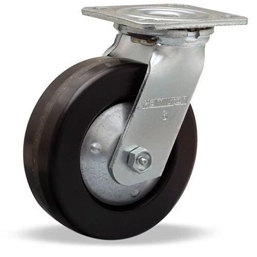 Hamilton S-TG-6P Thread Guard Swivel Caster - 6x2 Inch Plastex Phenolic Wheel with 3/4" Straight Roller Bearing for Industrial Use Hamilton