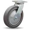 Hamilton S-TG-8AR Swivel Caster - 8x2 Inch Vulcalite Non-Marking Rubber on Aluminum Wheel with Thread Guard and Roller Bearing Hamilton
