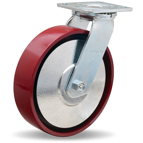 Hamilton S-TG-8MB Thread Guard Swivel Caster - 8" x 2" Metal Wheel with 1/2" Ball Bearing Hamilton