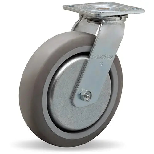 Hamilton S-TG-8TE Thread Guard Swivel Caster - 8x2 Inch Versa-Tech Rubber Wheel on Polyolefin, Ideal for Industrial Use -  | CasterHQ