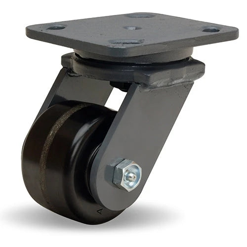 Hamilton Workhorse Swivel Caster with 3 1/4" x 2" Plastex Phenolic Wheel with 3/4" Straight Roller Bearing Hamilton