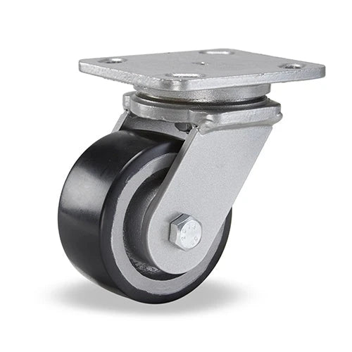 Hamilton Workhorse Swivel Caster with 4" x 2" Duralast XC Polyurethane (70D) on Cast Iron Wheel with 1/2" Sealed Precision Ball Bearings Hamilton