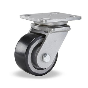Hamilton Workhorse Swivel Caster with 4" x 2" Duralast XC Polyurethane (70D) on Cast Iron Wheel with 1/2" Sealed Precision Ball Bearings Hamilton