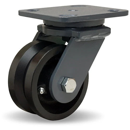 S-WH-4V Hamilton Workhorse Swivel Caster | 4x2" V-Grooved Wheel | 3/4" Straight Roller Bearing | Industrial Mobility Solution Hamilton