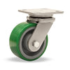 Hamilton Workhorse Swivel Caster with 5" x 2" Duralast Polyurethane (95A) on Cast Iron Wheel with 1/2" Sealed Precision Ball Bearings Hamilton