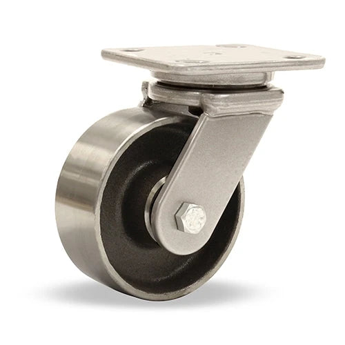 Hamilton Workhorse Swivel Caster with 5" x 2" Forged Steel Wheel with 17 mm Sealed Precision Ball Bearing Hamilton