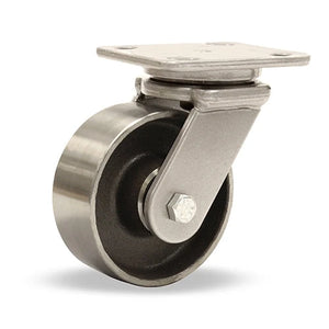 Hamilton Workhorse Swivel Caster with 5" x 2" Forged Steel Wheel with 17 mm Sealed Precision Ball Bearing Hamilton