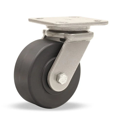 Hamilton Workhorse Swivel Caster with 5" x 2" Nylast High Performance Cast Nylon Wheel with 1/2" Sealed Precision Ball Bearings Hamilton