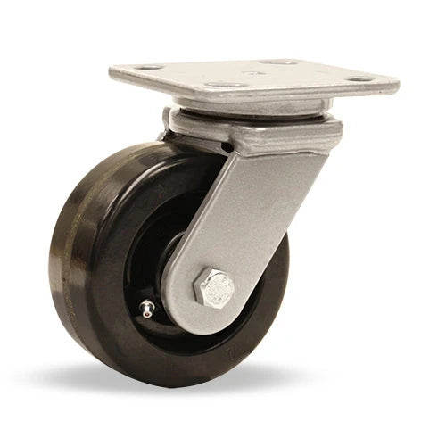 Hamilton Workhorse Swivel Caster with 5" x 2" Plastex Phenolic Wheel with 3/4" Straight Roller Bearing Hamilton