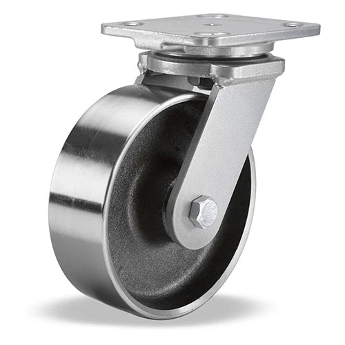 Hamilton Workhorse Swivel Caster with 6" x 2" Forged Steel Wheel with 1/2" Sealed Precision Ball Bearing Hamilton