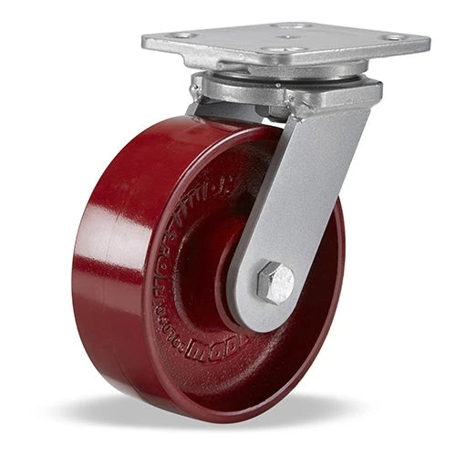 Hamilton Workhorse Swivel Caster with 6" x 2" Metal Wheel with 1/2" Sealed Precision Ball Bearing Hamilton
