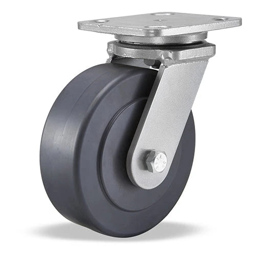 Hamilton Workhorse Swivel Caster with 6" x 2" Nylast High Performance Cast Nylon Wheel with 1/2" Sealed Precision Ball Bearings Hamilton