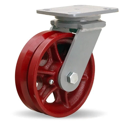 S-WH-6V Hamilton Workhorse Swivel Caster | 6"x2" V-Grooved Wheel | 3/4" Roller Bearing | Industrial Strength Mobility Hamilton