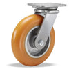 Hamilton Workhorse Swivel Caster with 8" x 2" Ergo-Tech Donut Tread Polyurethane (87A) on Aluminum Wheel with 1/2" Sealed Precision Ball Bearings Hamilton