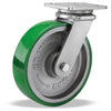 Hamilton Workhorse Swivel Caster with 8" x 2" Duralast Polyurethane (95A) on Cast Iron Wheel with 1/2" Sealed Precision Ball Bearings Hamilton