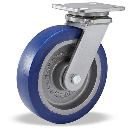 Hamilton Workhorse Swivel Caster with 8" x 2" Ergo-Glide XT 1" thick Polyurethane (85A) Wheel with 1/2" Sealed Precision Ball Bearing Hamilton