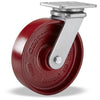 Hamilton Workhorse Swivel Caster with 8" x 2" Metal Wheel with 1/2" Sealed Precision Ball Bearing Hamilton