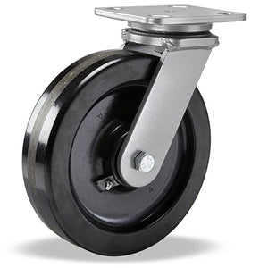 Hamilton Workhorse Swivel Caster with 8" x 2" Plastex Phenolic Wheel with 3/4" Straight Roller Bearing Hamilton
