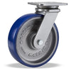 Hamilton Workhorse Swivel Caster with 8" x 2" Ergo-Glide Polyurethane (85A) on Cast Iron Wheel with 1/2" Sealed Precision Ball Bearings Hamilton