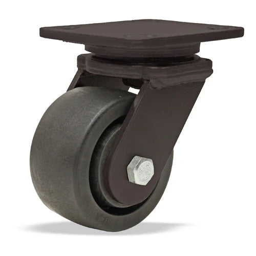 Hamilton WHK Inferno Series Swivel Caster - 4"x2" Scorcher Wheel, 1/2" Roller Bearing with High Heat Grease, Rated 550° F - S-WHK-4HNY High Heat Resistance for Industrial Use Hamilton