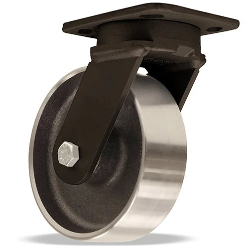 Hamilton S-WHK-6HFSB High Heat Swivel Caster - 6" x 2" Forged Steel Wheel - 750° F Rated with Precision Bearings - WHK Inferno Series Hamilton