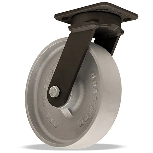 Hamilton WHK Inferno Series 8" Metal Wheel Swivel Caster - High Heat 750° F Rated with Stainless Steel Bearings - S-WHK-8HMB Hamilton
