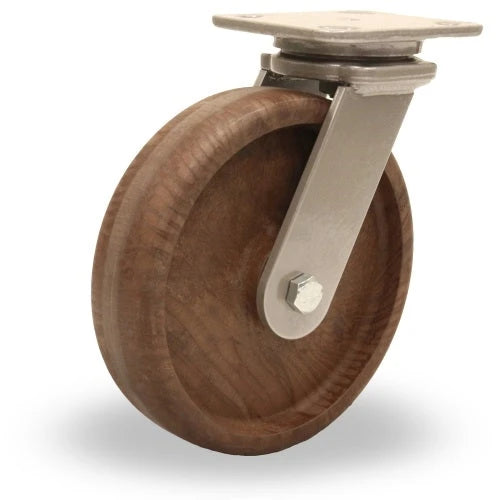 Hamilton 8" Inferno Series Swivel Caster - 1400 lbs Load Capacity - 550° F High Heat Rating with Scorcher Wheel & 1/2" Roller Bearing - WHK High Heat Grease Hamilton