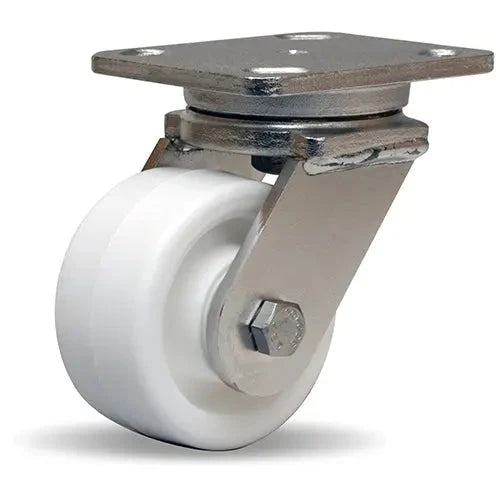 S-WHS-4AZ Hamilton Stainless Steel Swivel Caster – 4" x 2" Aqualite Polyolefin Wheel with 3/4" Delrin Bearing – Durable & Industrial-Grade Hamilton