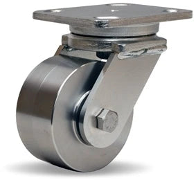 Hamilton S-WHS-4HSB Stainless Steel Swivel Caster - 4" x 2" Wheel, High-Temperature 750° F Rating with Precision Ball Bearings for Industrial Use Hamilton