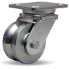 Hamilton 850 lbs Load Capacity - 4" x 2" Stainless Steel V-Grooved Wheel Swivel Caster - Workhorse Series with Double Shielded Precision Ball Bearings CasterHQ