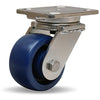 S-WHS-4UYZ Hamilton Stainless Steel Workhorse Swivel Caster - 4x2" Unilast Polyurethane Wheel with 3/4" Delrin Bearing for Heavy-Duty Use Hamilton