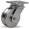 Hamilton Stainless Steel Workhorse Swivel Caster - 5" x 2" V-Grooved Wheel - 950 lbs. Load Capacity - 1/2" Double Shielded Precision Ball Bearings Hamilton