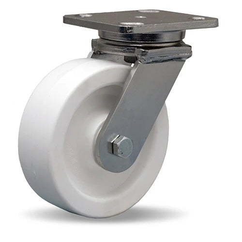 S-WHS-6AZ Hamilton Stainless Steel Swivel Caster - 6" Aqualite Polyolefin Wheel with 3/4" Delrin Bearing Hamilton