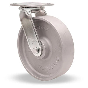 Hamilton S-WHS-8HMB Stainless Steel Swivel Caster - 8" x 2" Metal Wheel for High Heat (Up to 750° F) with Precision Ball Bearings - Industrial Grade Hamilton