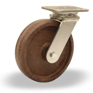 Hamilton S-WHS-8HNY Stainless Steel Swivel Caster – 475° F Heat-Resistant with 8" x 2" Scorcher Wheel & 1/2" Roller Bearing – Ideal for High-Temperature Applications Hamilton