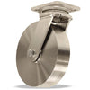 Hamilton S-WHS-8HSB Stainless Steel Workhorse Swivel Caster - 8" x 2" Wheel, High-Temp Rated up to 750° F with Shielded Precision Ball Bearings Hamilton