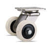 Hamilton High Heat Dual-Wheel Workhorse (WHK) Swivel Caster - 570°F Rated with 4" x 1-3/8" Noiseless Ultratherm Wheels & Precision Shielded Bearings Hamilton