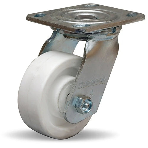 Hamilton Whirlaway 4-Inch Swivel Caster - 400 lbs Load Capacity, 1.5" Wide Aqualite Polyolefin Wheel, 75D, 3/4" Delrin Bearing - Durable Industrial Caster for Heavy-Duty Use Hamilton